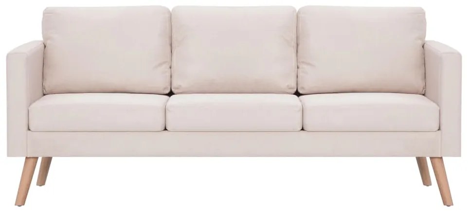 2 pcs conjunto de sofás tecido cor creme