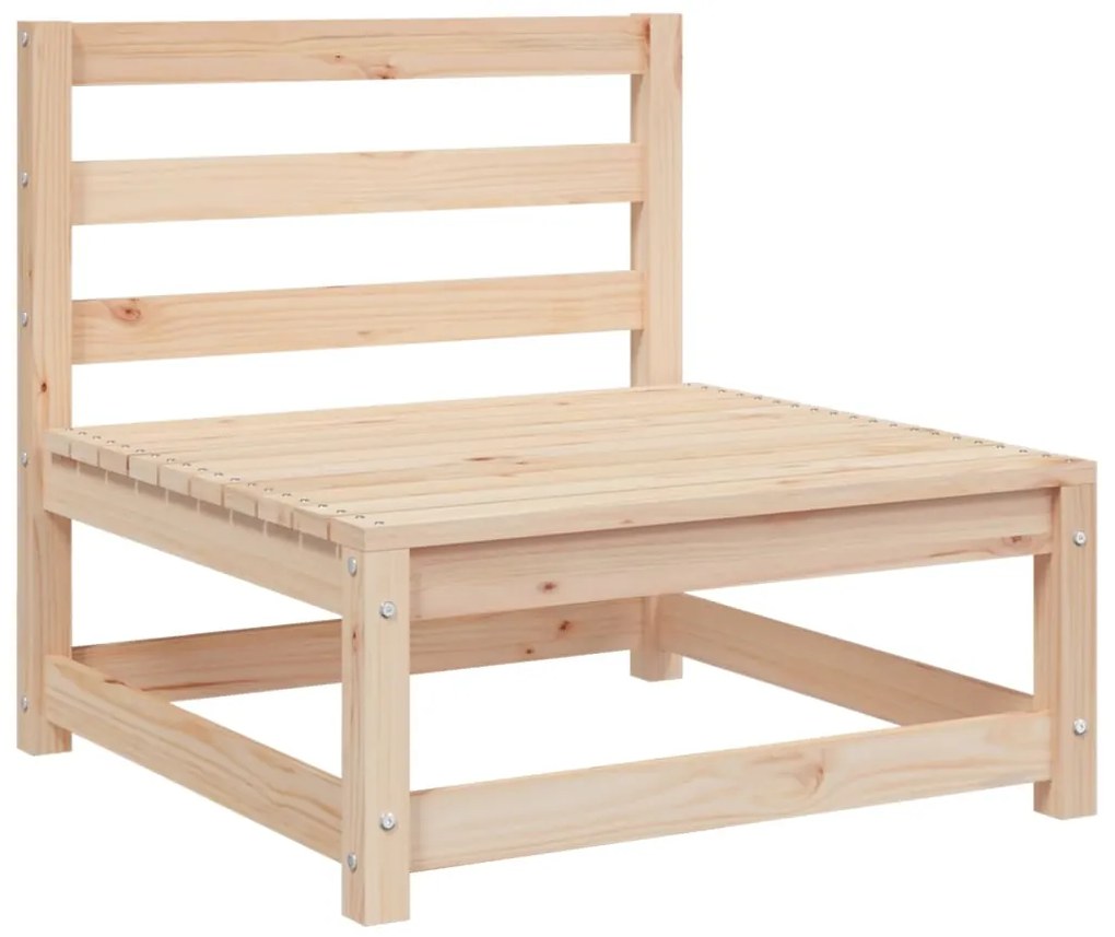 Sofás sem apoio braços p/ jardim 3 pcs 70x70x67 cm pinho maciço