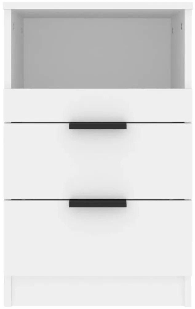 Mesas de cabeceira 2 pcs madeira processada branco