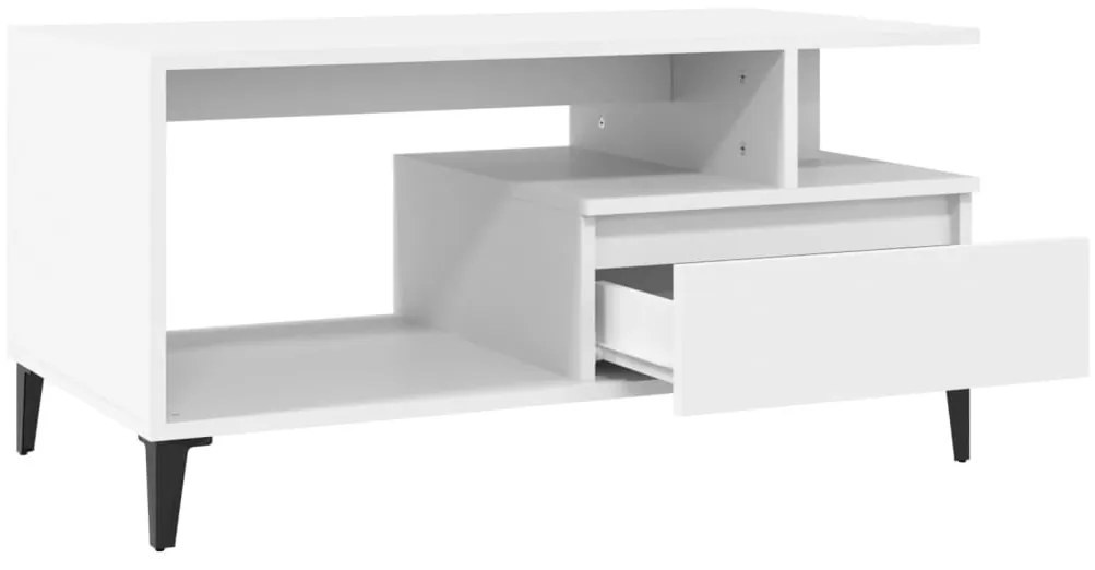 Mesa de centro 90x49x45 cm derivados de madeira branco