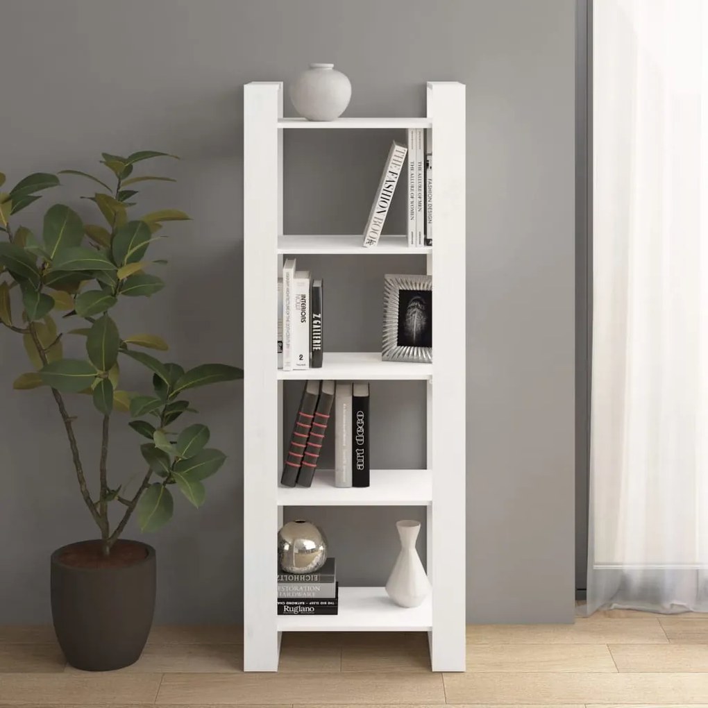 vidaXL Estante/divisória 60x35x160 cm madeira maciça branco
