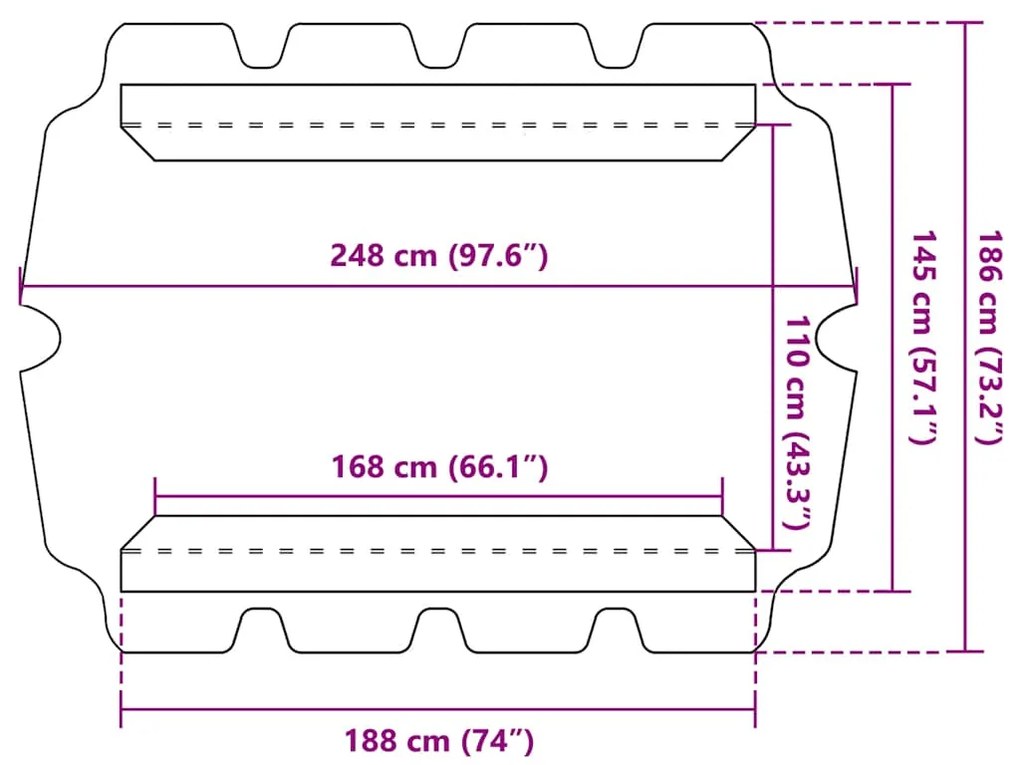 Toldo suplente baloiço jardim 188/168x145/110 cm bege