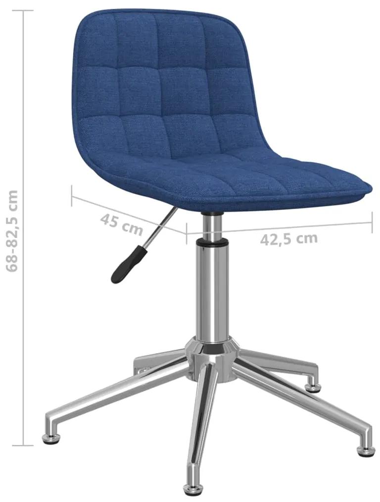 Cadeiras de jantar giratórias 4 pcs tecido azul