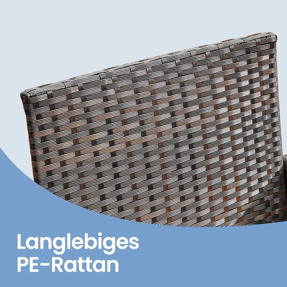Conjunto de Jardim moderno e elegante em Polyrattan Castanho-taupe