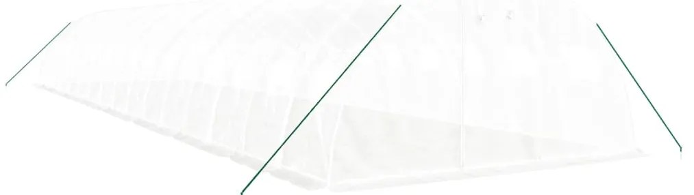 Estufa com estrutura de aço 64 m² 16x4x2 m branco
