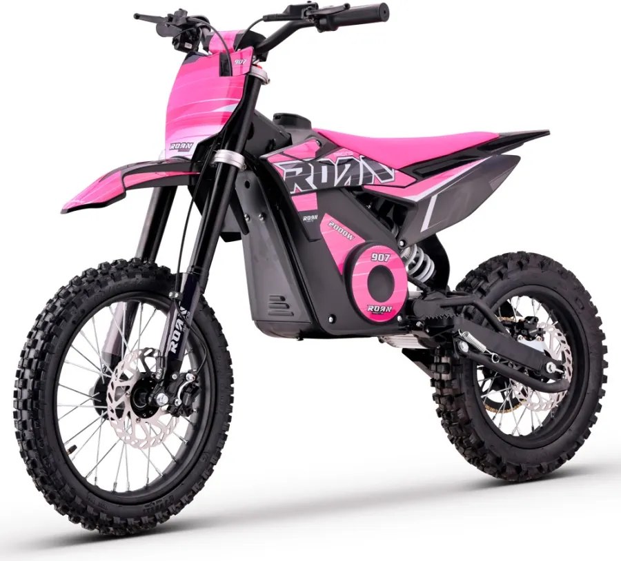 Mini moto elétrica para crianças velocidade até 50 km/h C/Limitador 907 2000W 48V 13Ah Litio Rosa