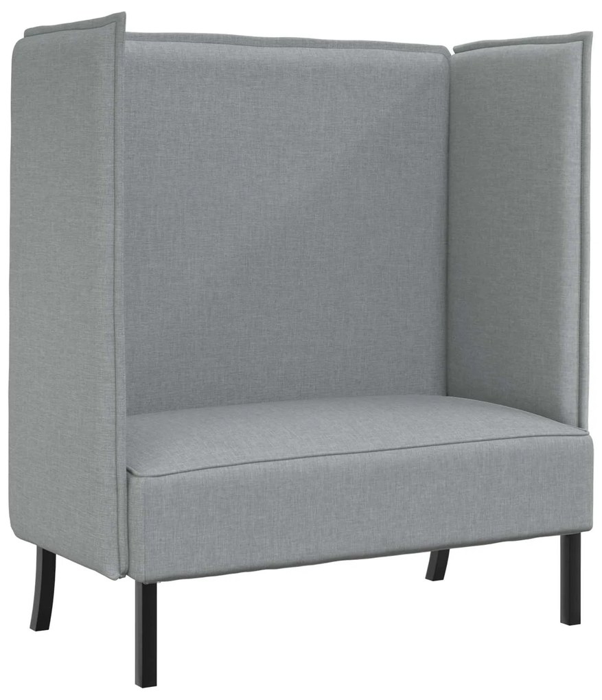 vidaXL Sofá de Encosto Alto 101cm Cinzento-claro tecido