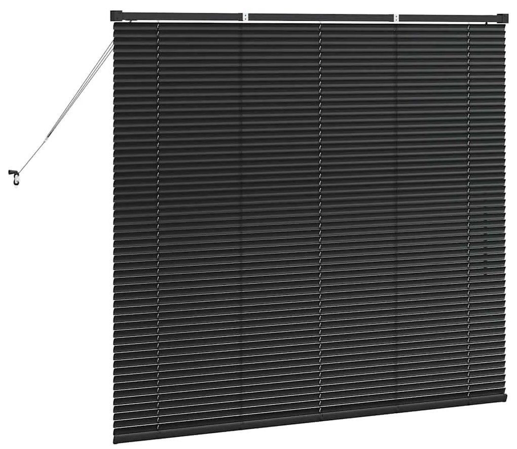 Persiana de Janela com cortinas Outros Manual Preto 80 x 130 cm Alumín