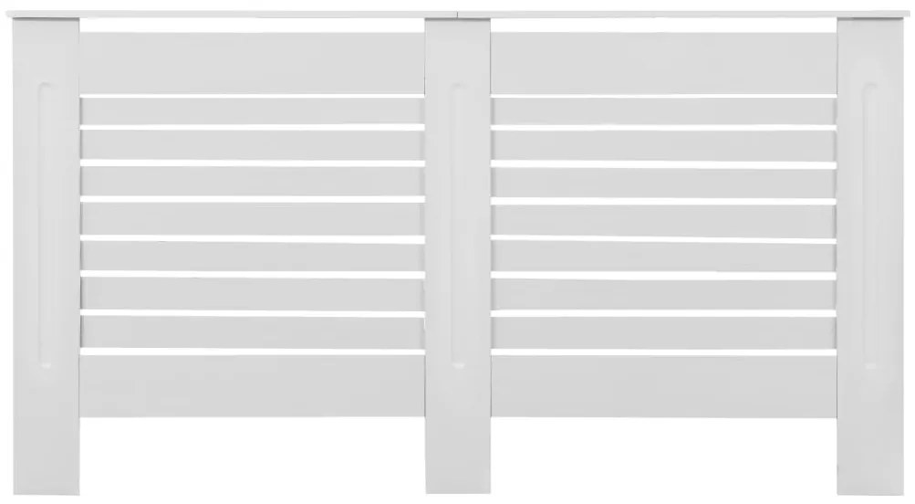 Coberturas de radiador 2 pcs 152x19x81,5 cm MDF branco