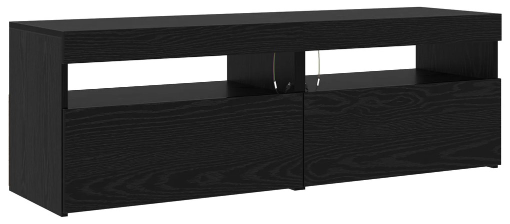 Conjunto de Armário de TV vidaXL de 3 Peças com Luzes LED Carvalho Pre