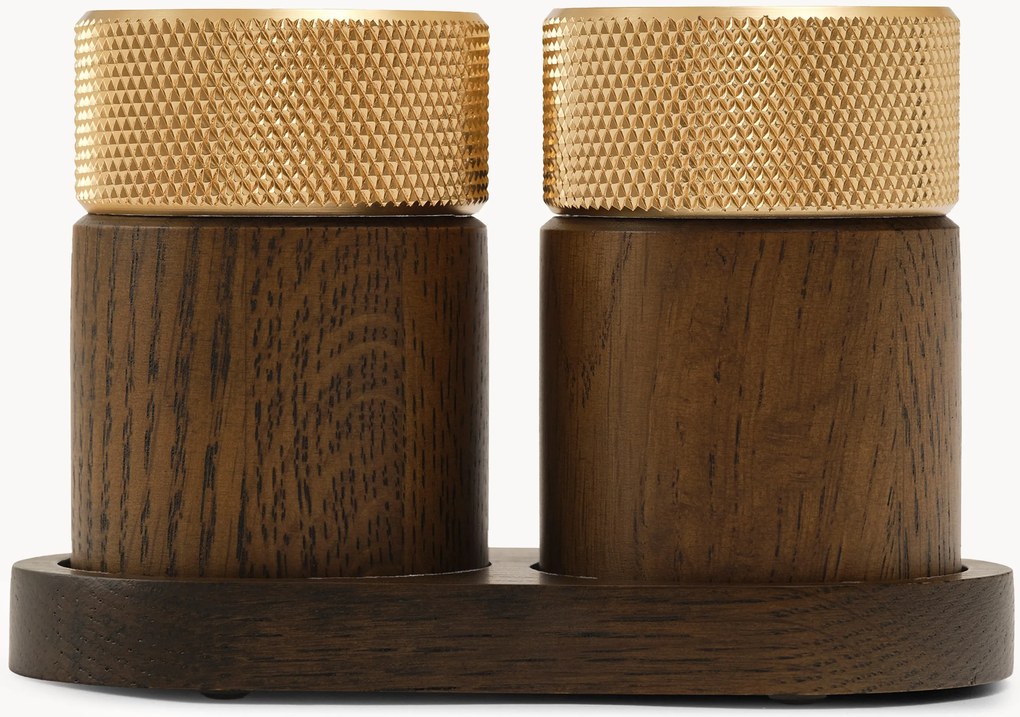 Moinhos de sal e pimenta em madeira de freixo Sina, conjunto de 3