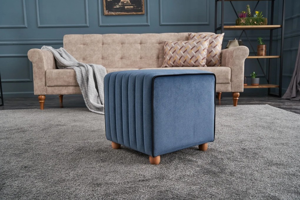 Pouffe Mona – Azul – 40x40x40 cm