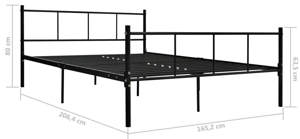 Estrutura de cama 160x200 cm metal preto