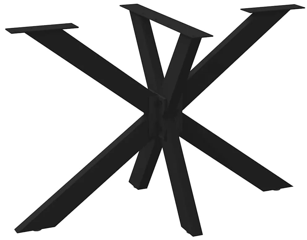 Pé de mesa de jantar em formato de aranha, preto, 120x68x(72-73) cm, a