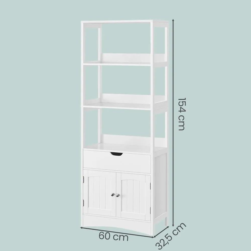Armário de casa de banho 32,5 x 60 x 154 cm Branco