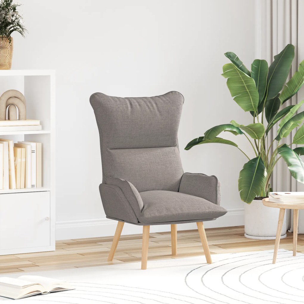 Poltrona Relaxante vidaXL em Tecido Taupe