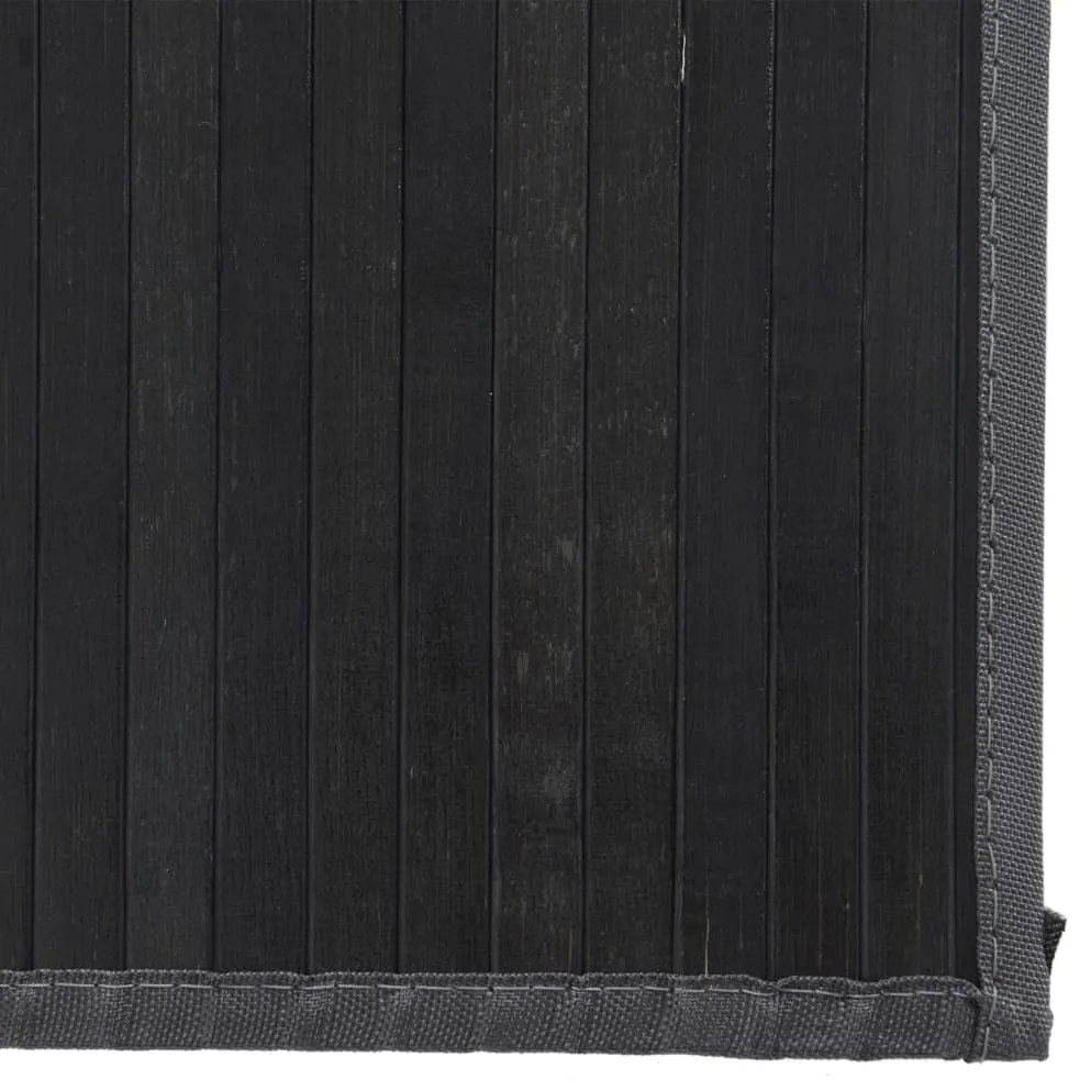 Tapete retangular 80x100 cm bambu preto