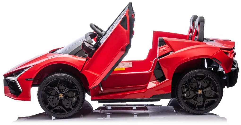 Carro elétrico para Crianças 2 Lugares Lamborghini Revuelto XL 24V 4x4 Rodas Espuma EVA, Assento Couro ecológico Vermelho