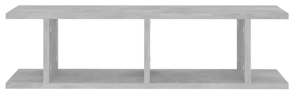 Estantes de parede 2 pcs 78x18x20 cm madeira cinzento cimento