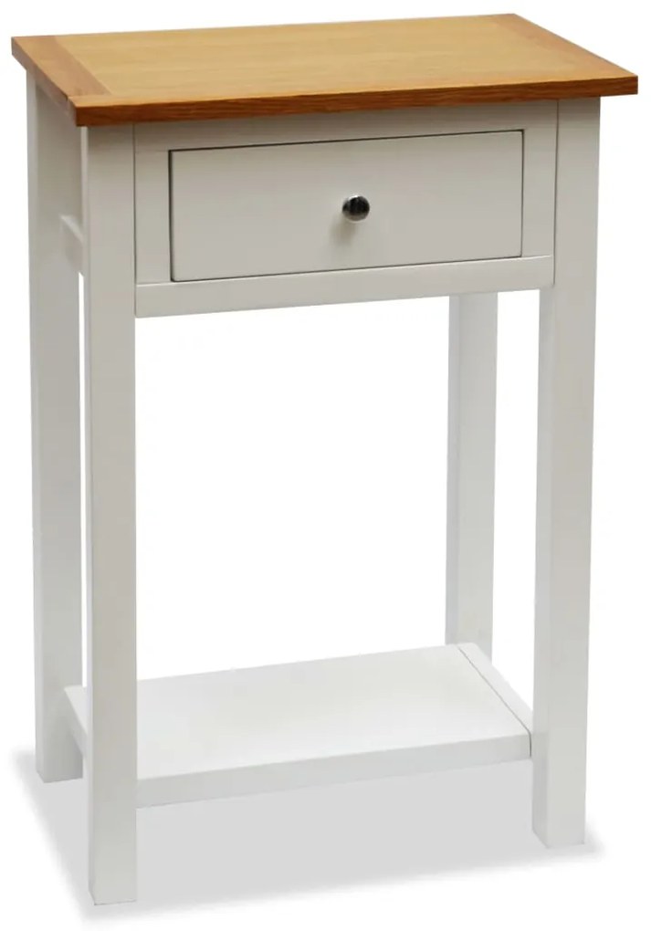 vidaXL Mesa de apoio 50x32x75 cm madeira de carvalho maciça