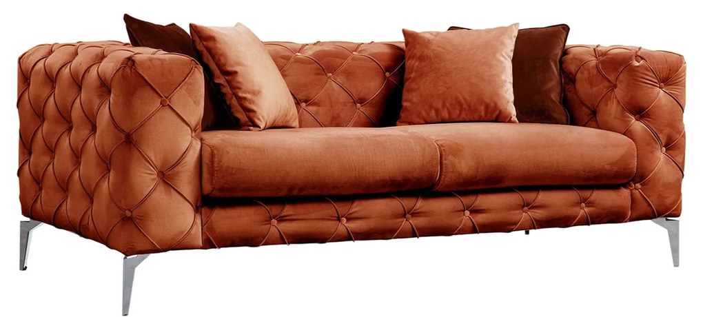 Sofá de 2 Lugares Como – Laranja – 197x73x90 cm