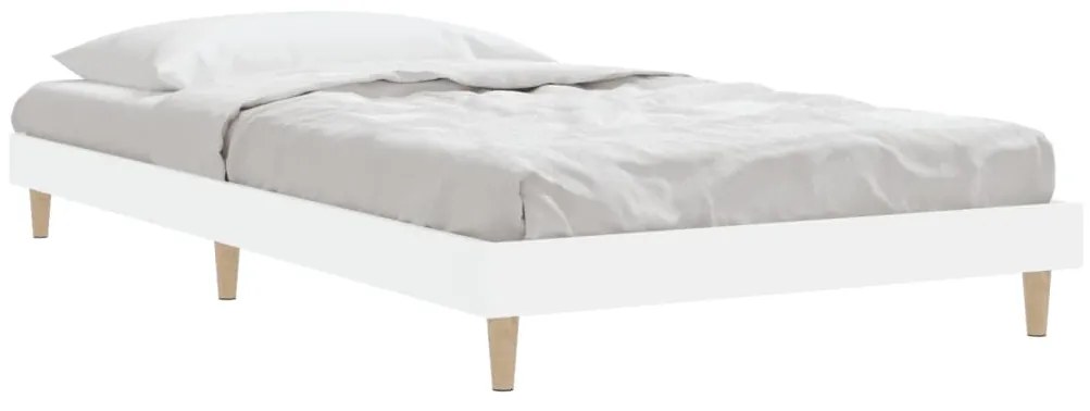 Estrutura de cama 90x190 cm derivados de madeira branco