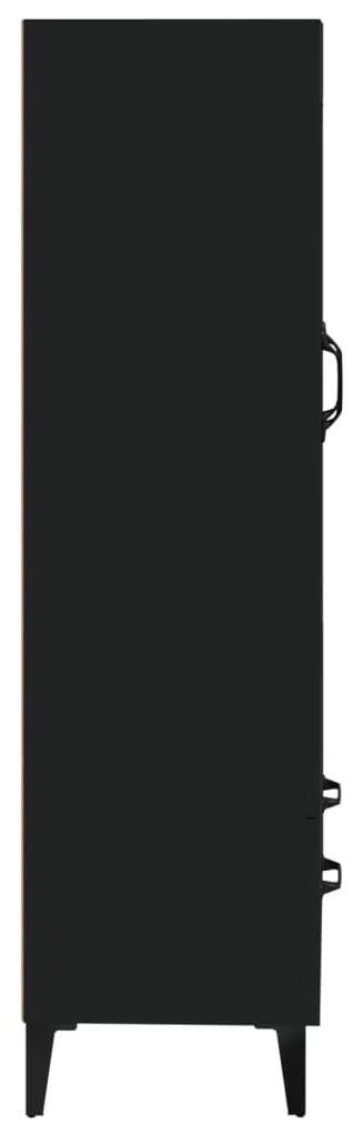 Armário alto 70x31x115 cm derivados de madeira preto