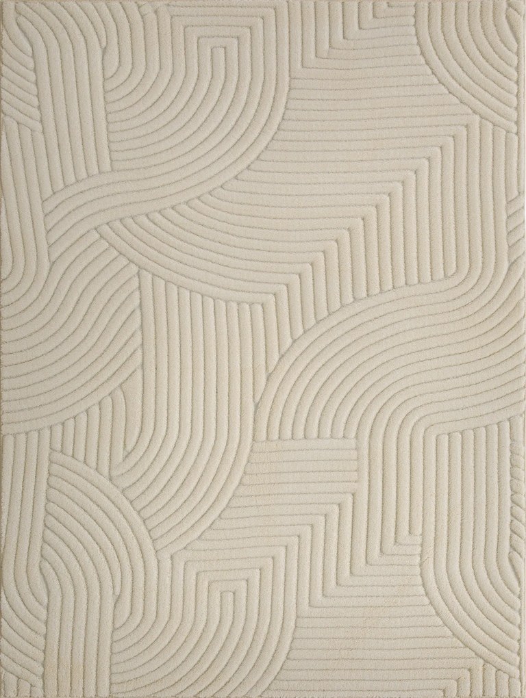 HOMCOM Tapete Sala de Estar 160x120 cm Tapete Pelo Curto Estilo Moderno Base Antiderrapante Tecida à Máquina Creme | Aosom Portugal
