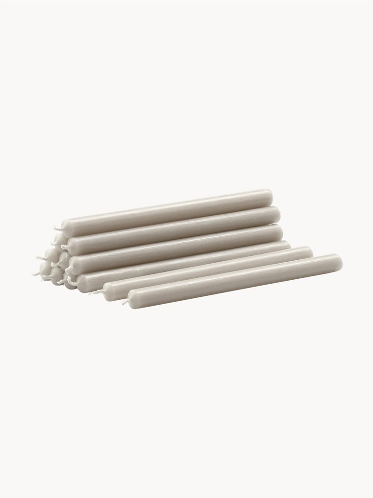 Velas finas compridas Stoff Nagel, conjunto de 12
