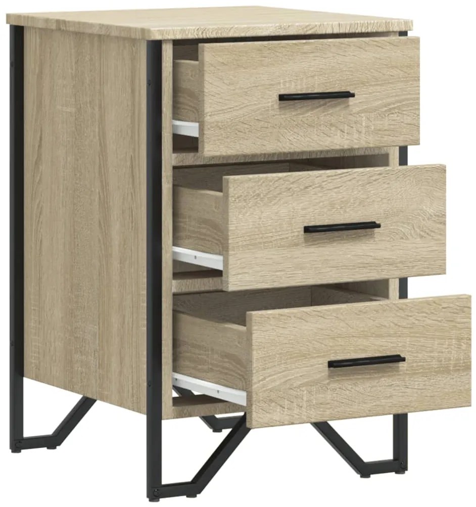 Mesa de cabeceira 40x41x60 cm derivados madeira carvalho sonoma