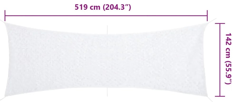 Rede de camuflagem com saco de arrumação 519x142 cm branco