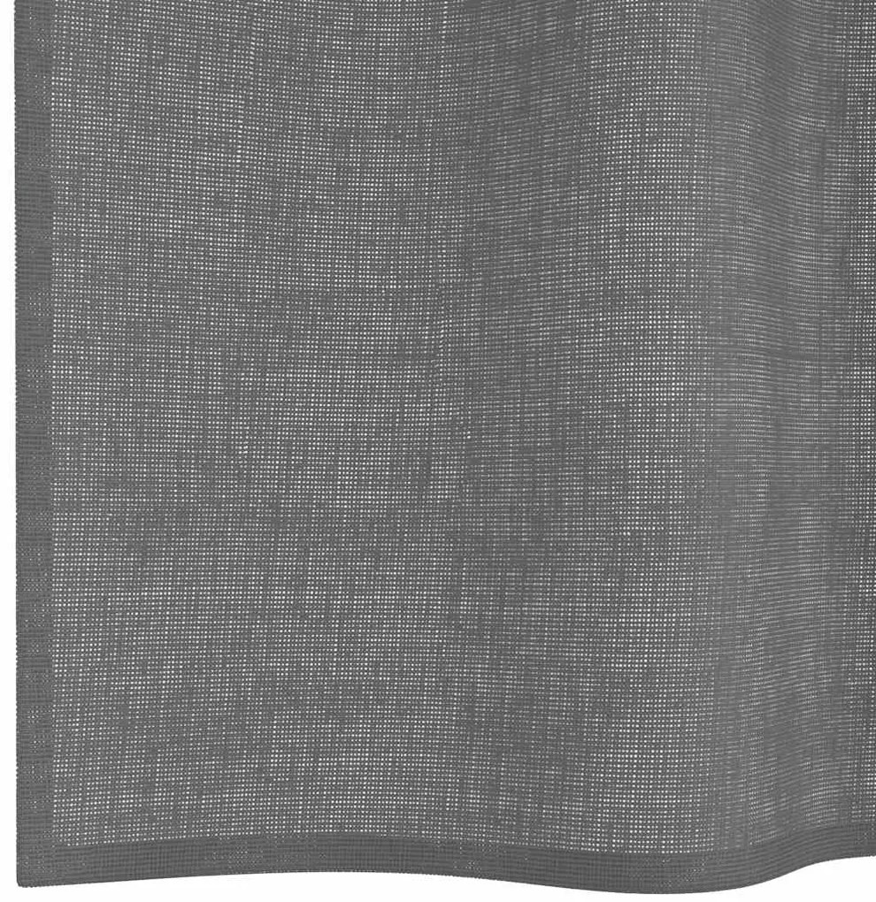 Cortinas de voile com ilhós 2 pcs cinzento-escuro 140x245 cm