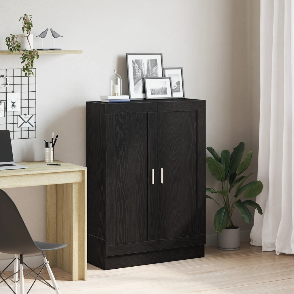 Estante de Livros vidaXL Carvalho Preto 82,5x30,5x115 cm Madeira Engenharia