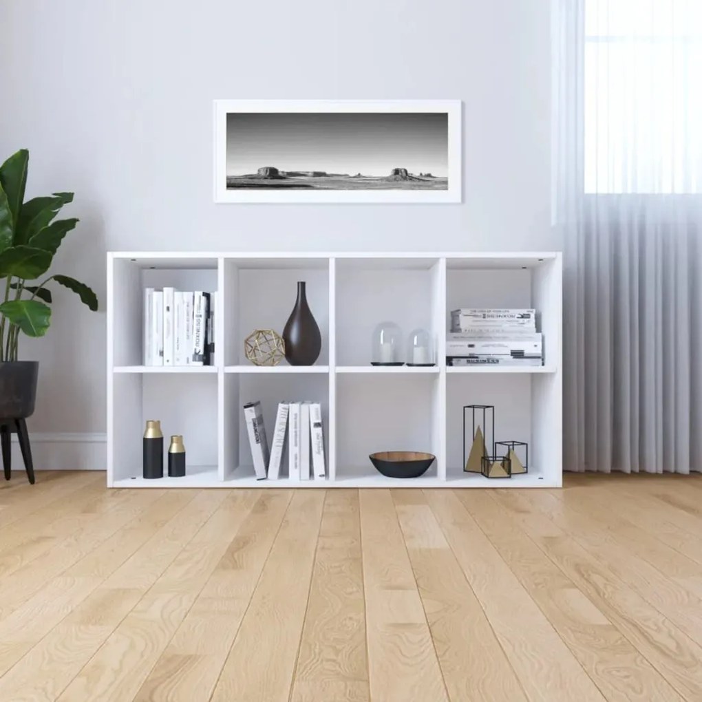 Estante/aparador 66x30x130 cm derivados de madeira branco