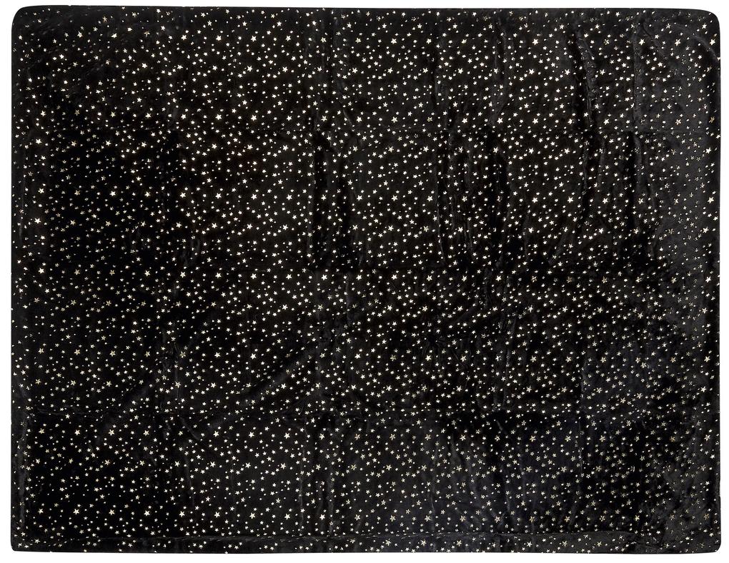 Cobertor preto e dourado 150 x 200 cm ALAZEYA Beliani