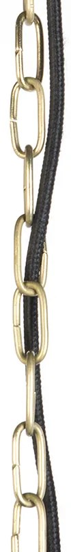 Candeeiro de suspensão preto com interior em latão 60 cm - Hoodi Industrial