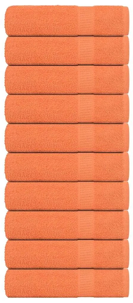 vidaXL Toalhas de banho FROGN 10 pcs 70x140 cm 360 g/m² laranja