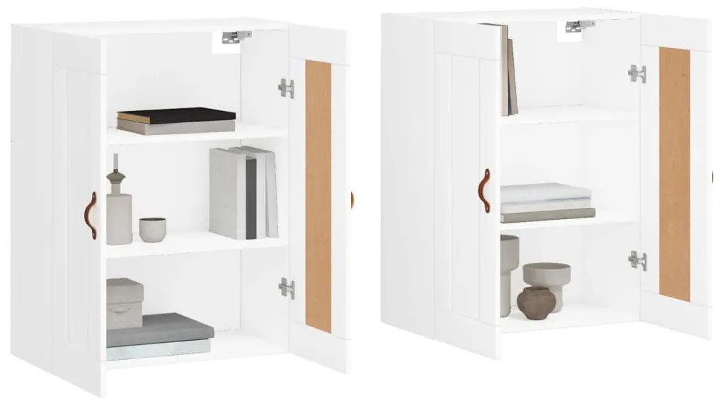 Móveis de parede 2 pcs derivados de madeira branco