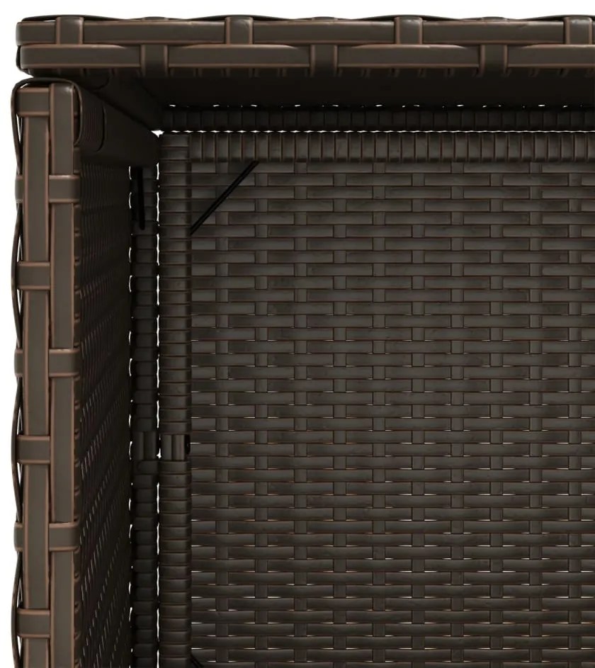 Armário de arrumação para jardim 50x55x115 cm vime PE castanho