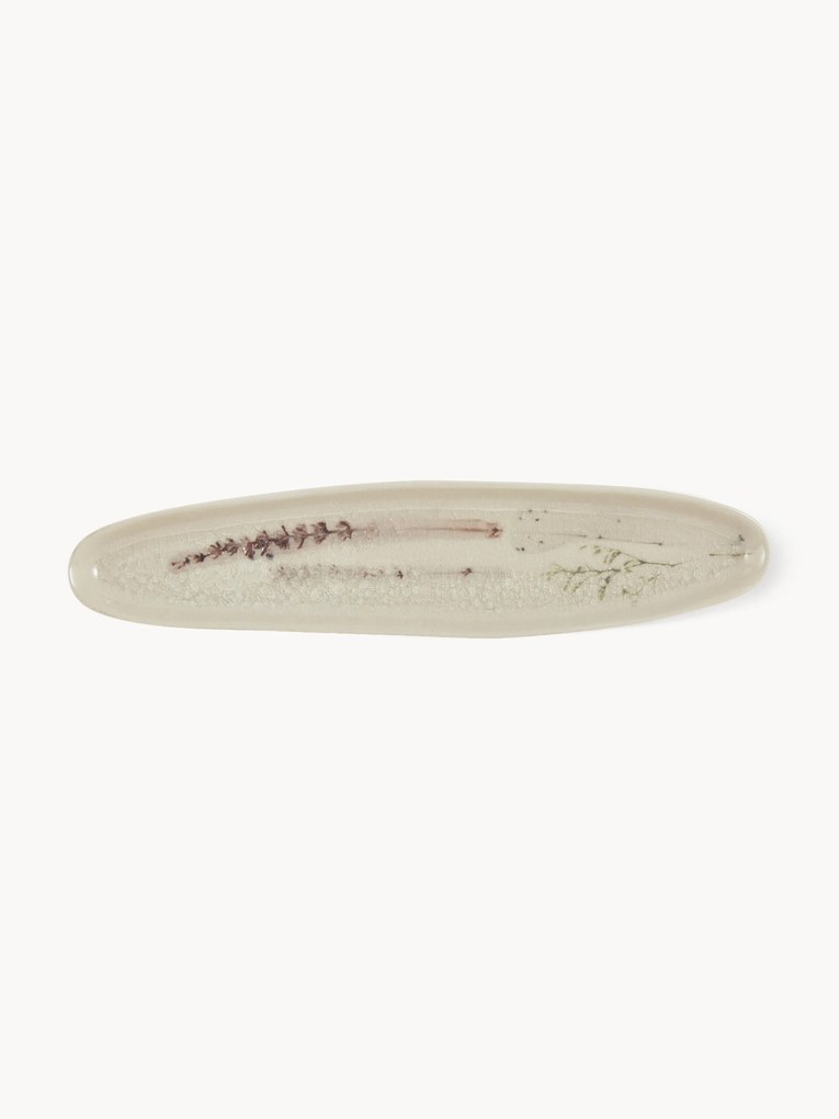 Handmade Serving Plate Bea with Grass Motif