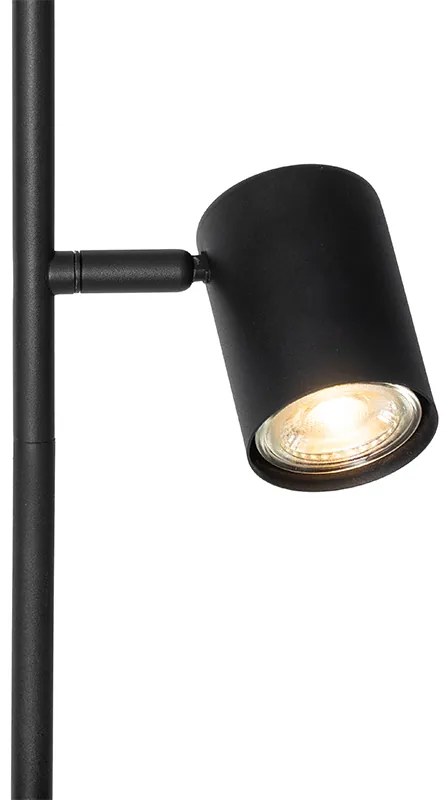 Candeeiro de pé moderno preto 3 luzes - Jeana Moderno