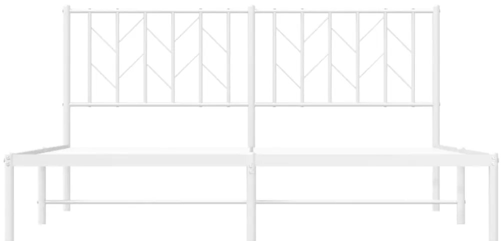 Estrutura de cama com cabeceira 160x200 cm metal branco