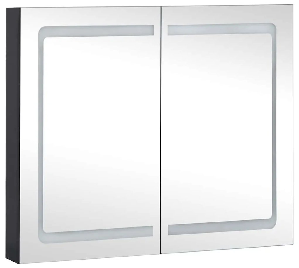 Armário espelhado para casa de banho com LED 80x12,2x68 cm