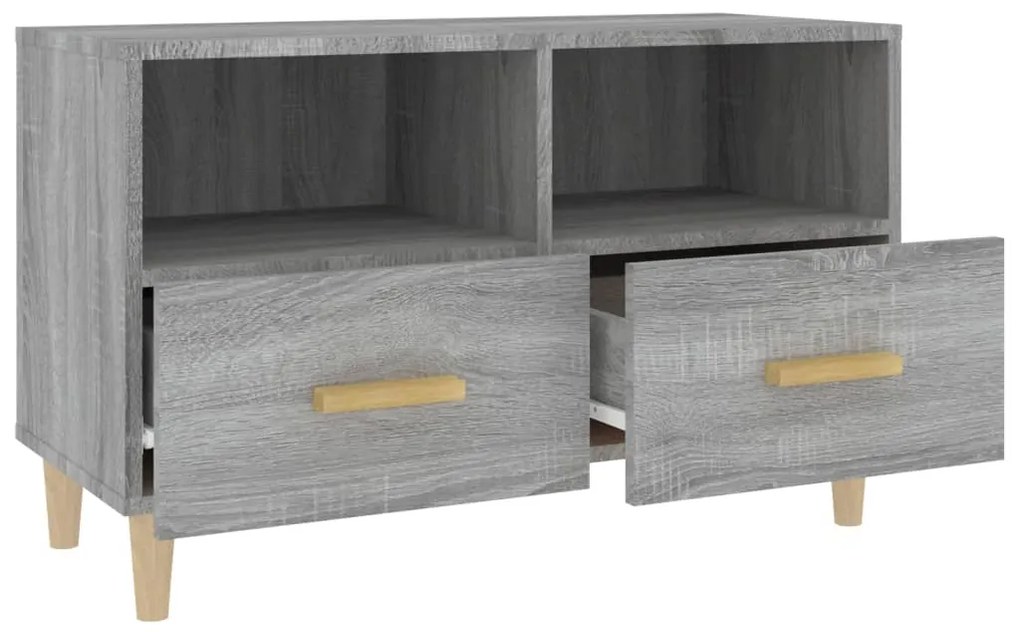 Móvel de TV 80x36x50 cm derivados de madeira cinzento sonoma