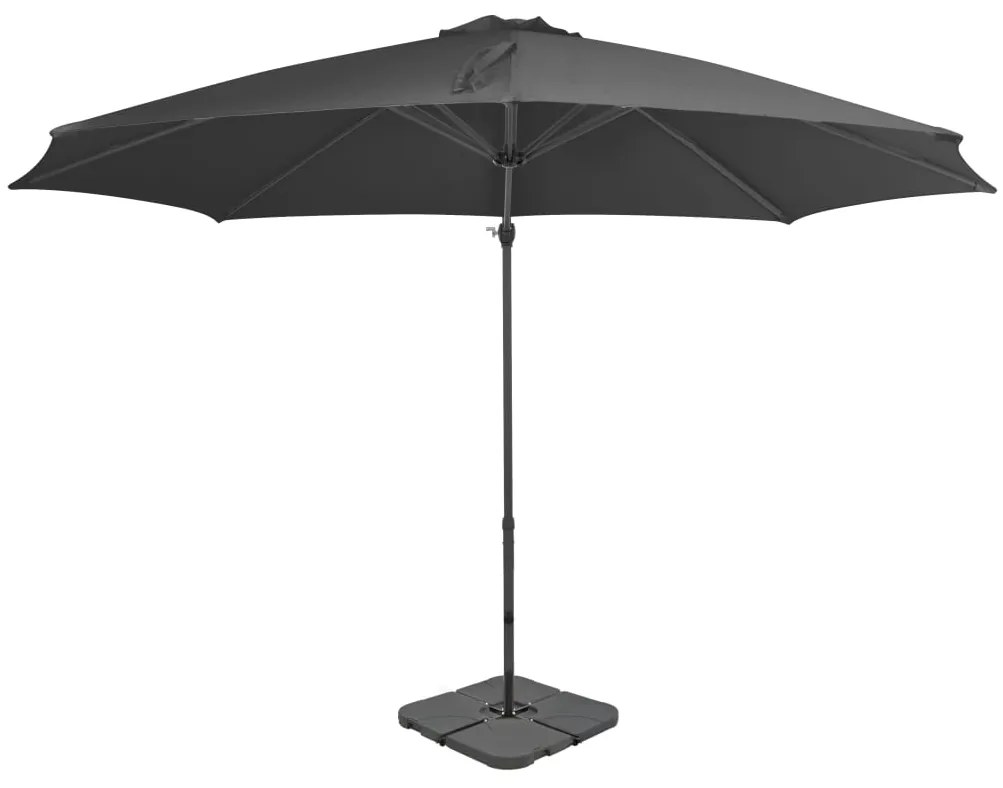 Guarda-sol de jardim com base portátil antracite