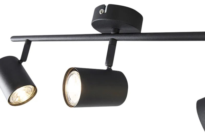 LED Candediro de teto inclinado preto moderno com WiFi GU10 - JEANA 3 Moderno