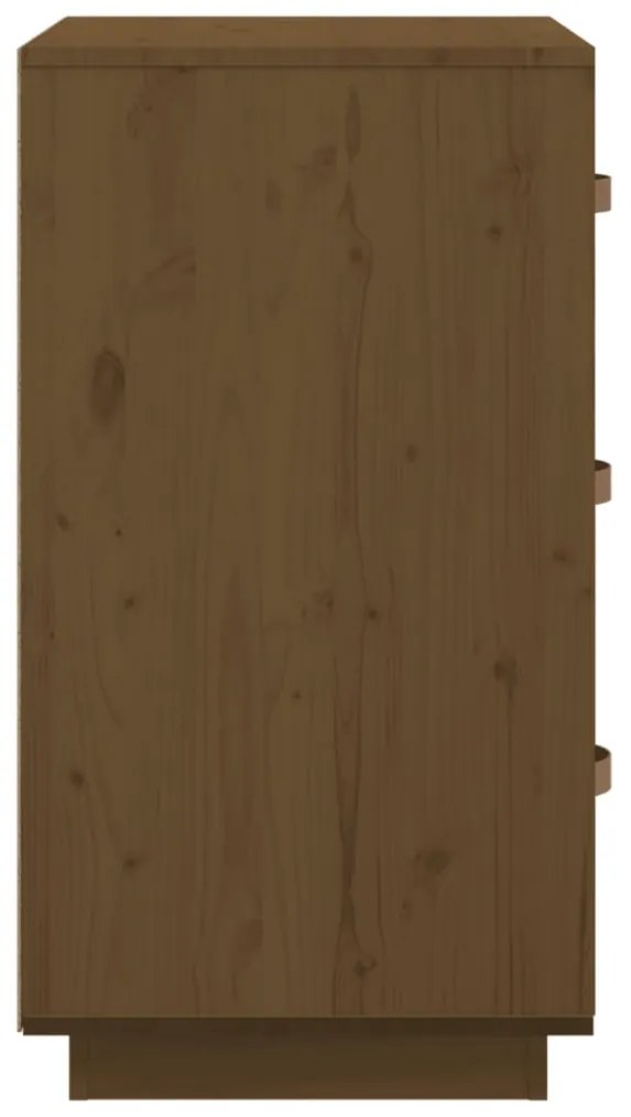 Mesas de cabeceira 2 pcs 40x40x75 cm pinho maciço castanho mel