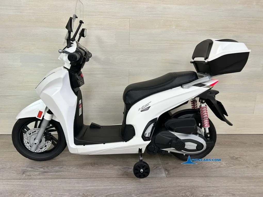 Mota elétrica para crianças a 6 anos 12V Honda SH350i rodas Borracha Branca
