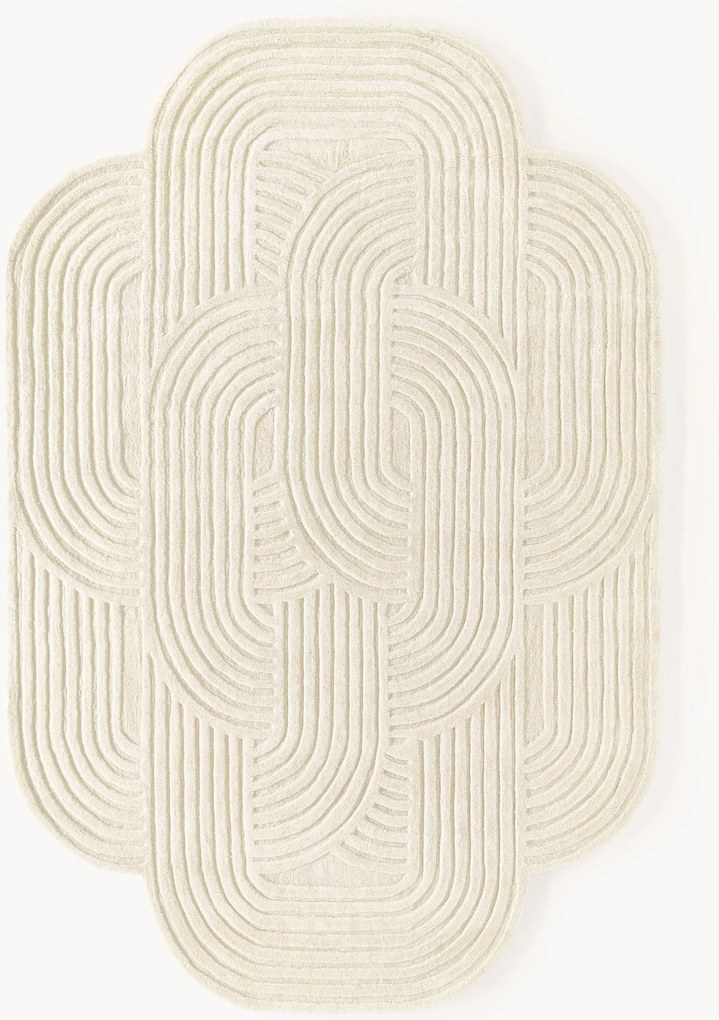 Tapete em lã com relevo Koli