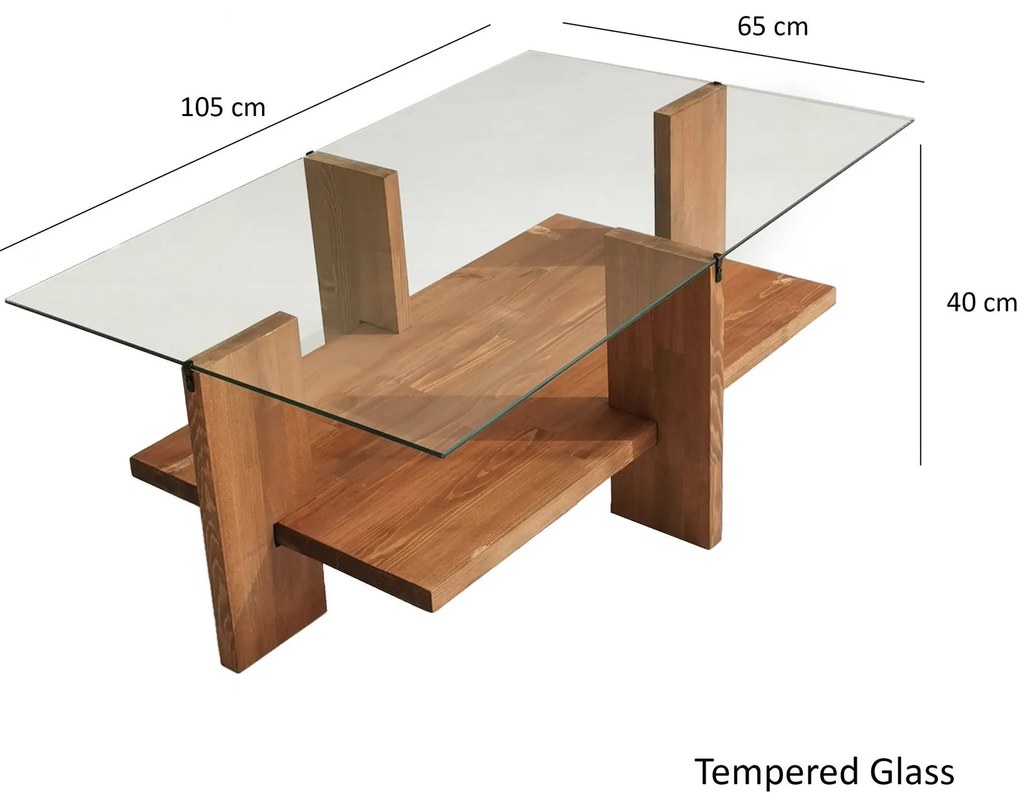 Mesa de Café Babylon – Madeira – 105cm x 40cm x 60cm